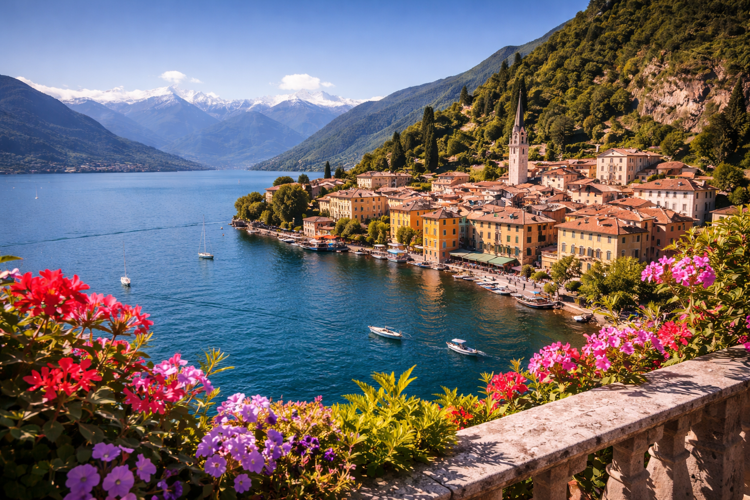 Premium transfer route in Como Lake