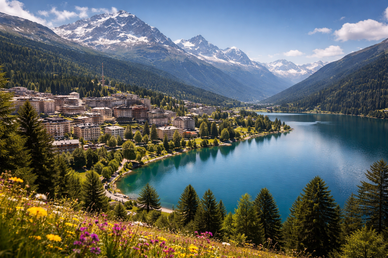 Premium transfer route in St. Moritz